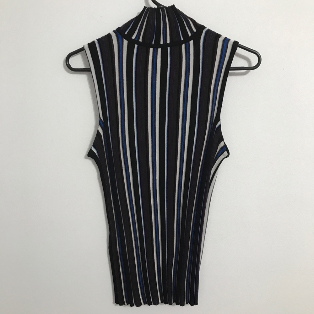 Dorothee Schumacher Vertical Striped Mockneck Top